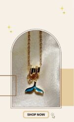 گردنبند مینا کاری طرح دم وال